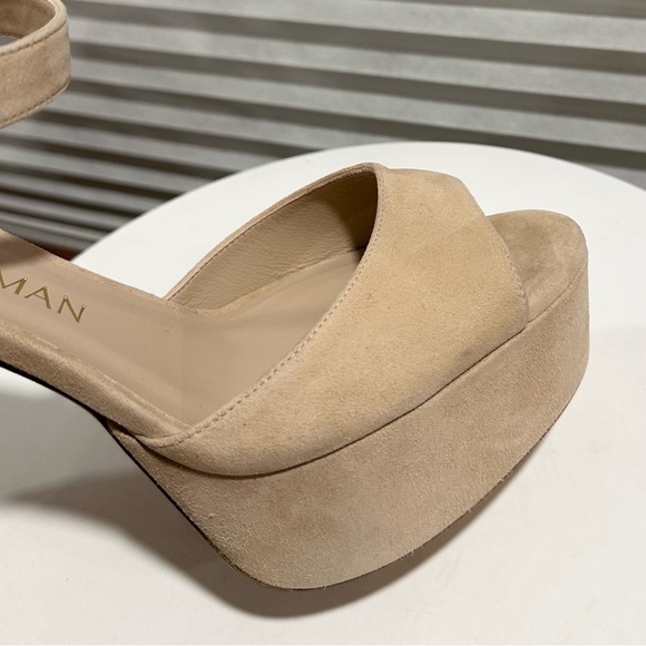 🌹STUART WEITZMAN🌹 Ryder Suede Platform Sandals Size: 10 - Picture 11 of 16
